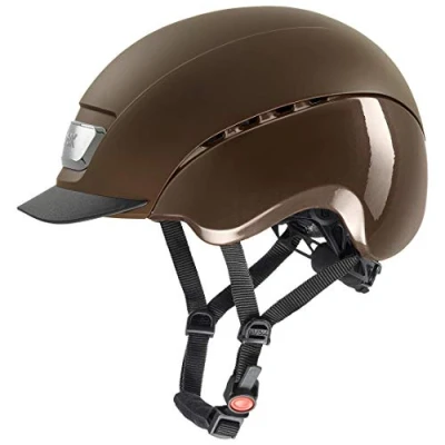 Imagen de uvex elexxion pro, casco de equitación robusto unisex, ajuste talla individualizado, ventilación óptima, brown matt shiny , 59 cm