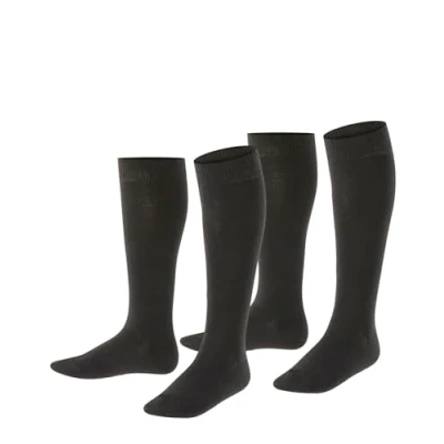 Imagen de ESPRIT Foot Logo 2 Pack K KH algodón largo unicolor pares, Calcetines largos Unisex niños, Negro (Black 3000) nuevo ecológico, 35 38