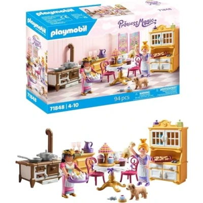Imagen de PLAYMOBIL Princess Magic Cocina Real Juguete de Princesa Set Cuento Hadas para niños y niñas a Partir 4 años 71848