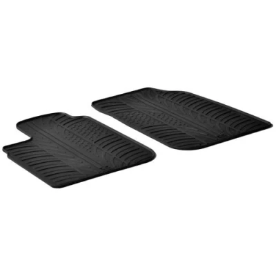 Imagen de Gledring 0172 Juego de alfombrillas suelo Caucho delante 2 negro 750mm 550mm