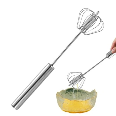 Imagen de batidor de huevos mano, mano semiautomático giratorio, utensilios cocina, leche, para batir, hacer crema, remover y batir