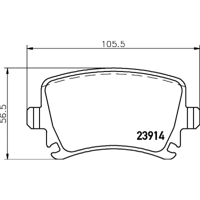 Imagen de HELLA 8DB 355 011 771 Juego de pastillas freno preparado para indicador desgaste con tornillos pinza accesorios VOLKSWAGEN: Golf 5