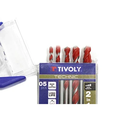 Imagen de TIVOLY 10913070002 CLIPSTER 2in1 TECHNIC Brocas 2 in 1 HORMIGON AZULEJO Ø 4 5 6 8 10 mm