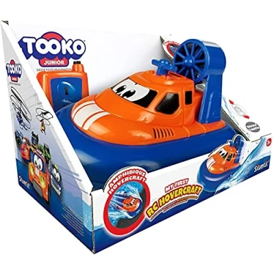 Imagen de Tooko JUNIOR Barco Teledirigido Rueda En El Suelo Y Nada Baño Alcance de 5 Metros Suelo/ Agua Baterías No Incluidas Juguetes para Niños a partir 3 Años Azul/ Naranja 81122