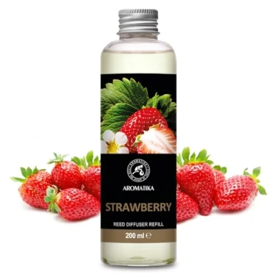 Imagen de Recambio de Difusor Fresa 200ml Relleno Difusores Aromáticos Ambientador Perfumado Fragancia para Habitación Reed Diffuser Refill Strawberry