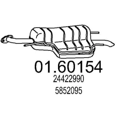 Imagen de MTS 01.60154 Silenciador trasero 900 OPEL: Zafira A