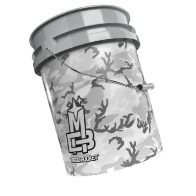 Imagen de Magic Bucket Cubo de Lavado para Coche a Mano Camuflaje Gris 5 US GAL Aprox. 20 litros Compatible con Grit Guard, Detalle Guardz Dirt Lock, Chemical Guys Trap, Tapa Gamma Lids