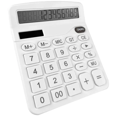 Imagen de Newaner Calculadora,Calculadora Oficina con Pantalla LCD Grande de 12 Dígitos, Función Estándar Calculadora Basica para Oficina, Hogar y Escuela, Financiera Botones Grandes, Blanco