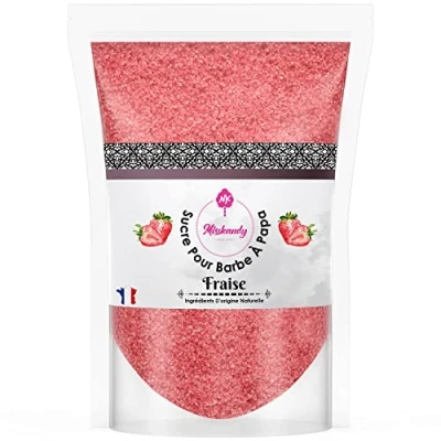 Imagen de Misskandy Azúcar para Algodón de Azúcar, Fresa 500GR (Sabores y Colorantes Naturales)
