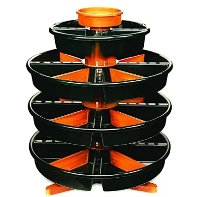 Imagen de Beta 2080/VG Portaminuteria vacío de ABS con 4 bandejas giratorias y 12 divisores, máxima capacidad almacenamiento en una estructura compacta resistente, 02800100
