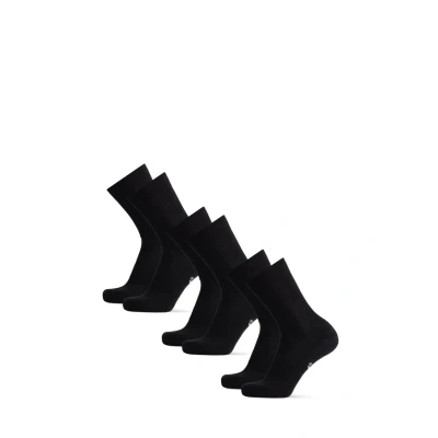 Imagen de DANISH ENDURANCE Calcetines Deporte Hombre y Mujer Tenis Performance Crew Retro, Alcochados, 3 6 Pack, Negro, 43 47