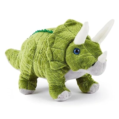 Imagen de Zappi Co Niños Peluche Suave Triceratops (13&quot;/33cm) Colección Animales Safari Recién Nacido Niño Primero