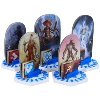 Imagen de Feldherr 10 pcs. Value Pack Dial Bases Compatible with Gloomhaven + Frosthaven Gloomhaven: Jaws of The Lion Multicolor, Color:White Blue