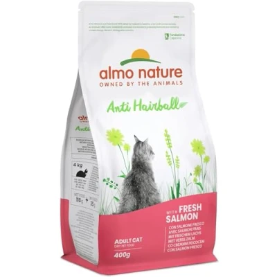 Imagen de Almo Nature Functional Anti Hairball Pienso con Salmón Fresco para Gatos (400 Gramos)