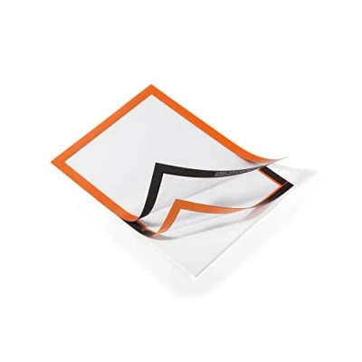 Imagen de Durable 487209 Marco informativo Duraframe (A4, autoadhesivo con cierre magnético) 2 unidades, naranja