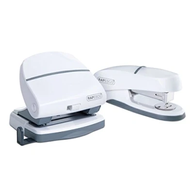 Imagen de Rapesco 1275 Kit de P20 Shimma Grapadora y P30 Perforadora, Blanco