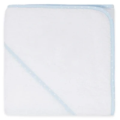 Imagen de Duffi Baby Toalla Bebe recien nacido. Capa de Baño 100% Algodón Para Bordar. con capucha Infantil 80 x cm. Super Suave Absorbente Ligera. Niños y niñas Color Blanco Azul. 1196 12