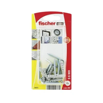 Imagen de FISCHER, Tacos y alcayatas pared para colgar cuadros, 6x40 mm 8 unidades