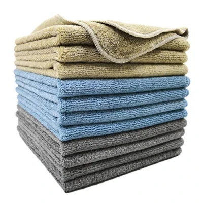 Imagen de Polyte Paño de Limpieza Microfibra Ideal para Uso Profesional Azul, Desierto, Gris 36 x cm Pack 12