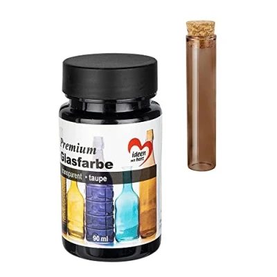 Imagen de Ideen mit Herz Pintura para cristal premium, transparente, resistente al agua, 90 ml (pardo)