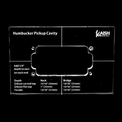 Imagen de Dopro Plantilla de enrutamiento pastilla Humbucker acrílico para cuerpo guitarra