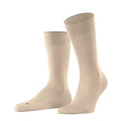 Imagen de FALKE Sensitive Malaga M SO algodón fil d&#039;Écosse con cinturilla de confort 1 par, Calcetines Hombre, Beis (Silk 4097) nuevo ecológico, 43 46