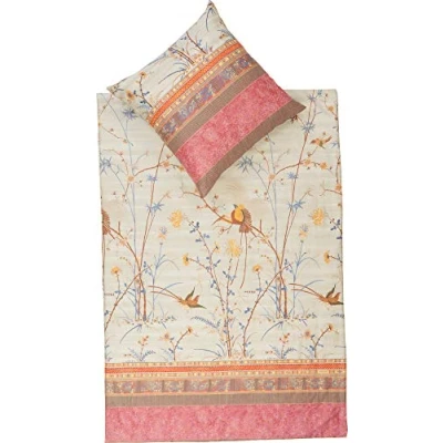 Imagen de Bassetti Esprit Juego de Cama (Funda Almohada 80 x cm, Funda edredón 135 200 satén), 100% algodón, Naranja, 200x200 + 2x80x80 cm
