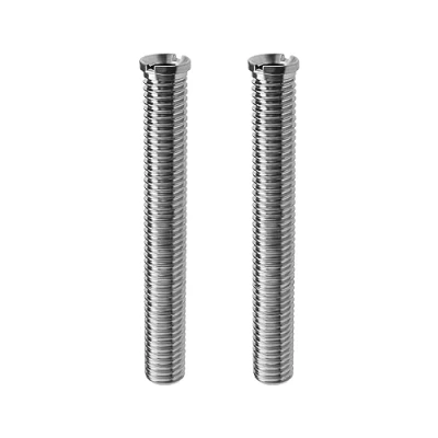 Imagen de SG Store 2 tornillos de cesta para fregadero cocina, 90 mm, tornillo extendido lavabo, cierre tamiz M12, accesorios fijación tapones plata