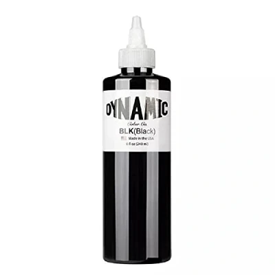 Imagen de Dynamic Color Tinta de tatuaje negra Botella 240 ml (8 oz)