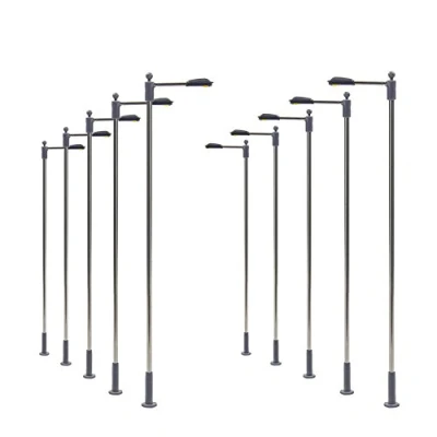 Imagen de Evemodel LQS11 10pcs Model Railway Train Lamp Post Street Warm White Lights N TT Scale LEDs NEW