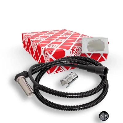 Imagen de FEBI BILSTEIN 104543 Sensor de ABS Eje trasero izquierda, trasero, derecha con grasa, casquillo 1150Ohm 980mm 1060mm
