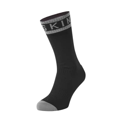 Imagen de SealSkinz Waterproof Warm Weather Mid Length Sock with Hydrostop Calcetines, Negro, XL Unisex Adulto