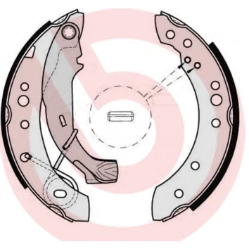Imagen de BREMBO S 61 526 Zapatas de freno 203 39 con palanca mano CITROËN: C3 I Hatchback, C2 Pluriel, DACIA: SANDERO 2, LOGAN MCV 2