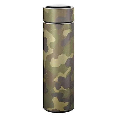 Imagen de KAAVIYO Arte Verde Militar Termo Botella de Agua Aislamiento Acero Inoxidable Termica Botellas Taza para Cafe Viaje Deporte