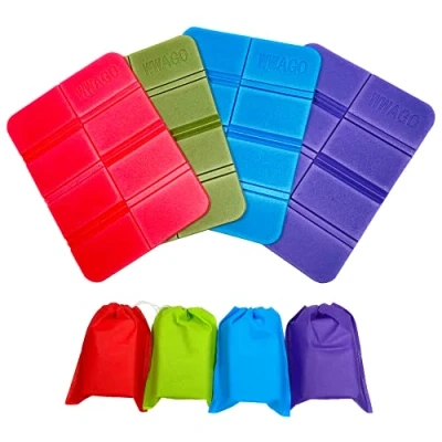 Imagen de INSANYJ Cojín de Asiento Plegable para Exteriores, 4 Piezas Impermeable, Juegos Adultos y Niños, Jardín al Aire Libre, Picnic, Senderismo, Acampada, Caza