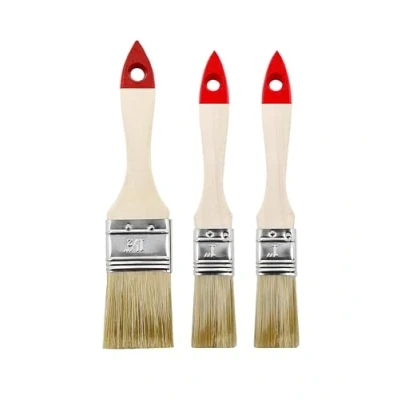 Imagen de M7 Juego de 3 Cepillos Planos 1,5&quot;, 2X 1 Serie 01 para Trabajos Pintura Renovación con el Uso Pinturas y Barnices Cobertura Uniforme Cerdas Naturales