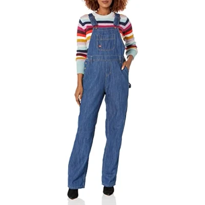 Imagen de Dickies Mujer, Mono de corte holgado con tirantes, MEDIO STONEWASH, L