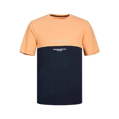 Imagen de JACK&amp;JONES JUNIOR Jjeryder Blocking tee SS Sn Jnr Pantalones Cortos Chinos, Apricot Ice, 152 cm para Niños