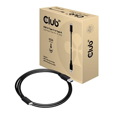Imagen de Adaptador Club3d Usb Type c To a Cable Male/male 1meter 60watt Adaptadores