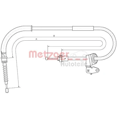 Imagen de METZGER 10.4304 Cable de Freno Mano Atrás derecha 1435/1294 Discos COFLE MINI: Hatchback