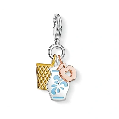 Imagen de Thomas Sabo bloqueo frakfurter bembel charm plata luces dorado/bisel azul esmaltados 1154 548 1