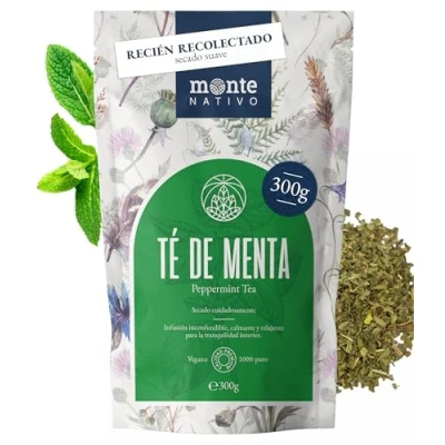 Imagen de Infusión de Menta piperita Monte Nativo 300 g Hojas menta, suavemente cortadas y secas hierbas Para preparación té o inhalaciones Relajante deliciosa sin aditivos