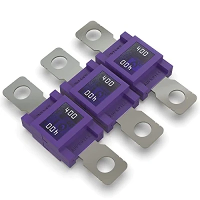 Imagen de AUPROTEC Fusible MEGA Fusibles de alta corriente atornillables 80A 500A selección: 400A Ampere púrpura, 3 piezas