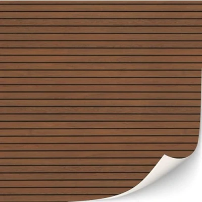 Imagen de 3 hojas autoadhesivas de revestimiento pared para casa muñecas escala 1:12 (madera marrón Peneele)