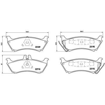 Imagen de BREMBO P 50 044 Juego de pastillas freno con contacto avisador desgaste clip émbolo accesorios MERCEDES BENZ: Clase ML