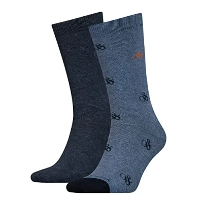 Imagen de Scotch &amp; Soda Classic Sock, Azul (Blue), 39 42 (Pack de 2) para Hombre
