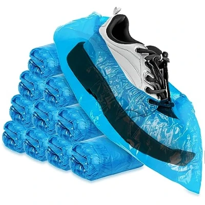 Imagen de COM FOUR® 100x Cubrezapatos desechables 3 g por cubrezapatillas de plástico impermeables talla única