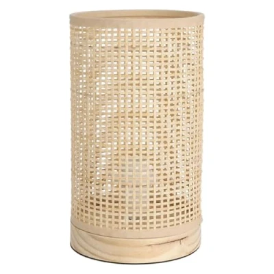 Imagen de WELL HOME Lampara de mesa con pantalla bambú Ø13x23cm
