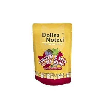 Imagen de Comida húmeda para Gatos DNP Sp. z o.o. Dolina Noteci Superfood KOT Kura, Wołowina Sasz.85G / 10