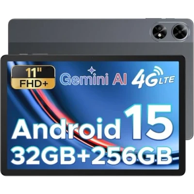 Imagen de DOOGEE Tab G6+ Tablet 11 Pulgadas Android 15,32GB RAM+256GB ROM(2TB TF),90Hz FHD+ Tablet, 8000mAh Batería,5MP+13MP,Dual SIM 4G LTE + 5G WiFi,Dual Speakers/OTG/Face ID/Widevine L1/3.5mm Jack/GPS.